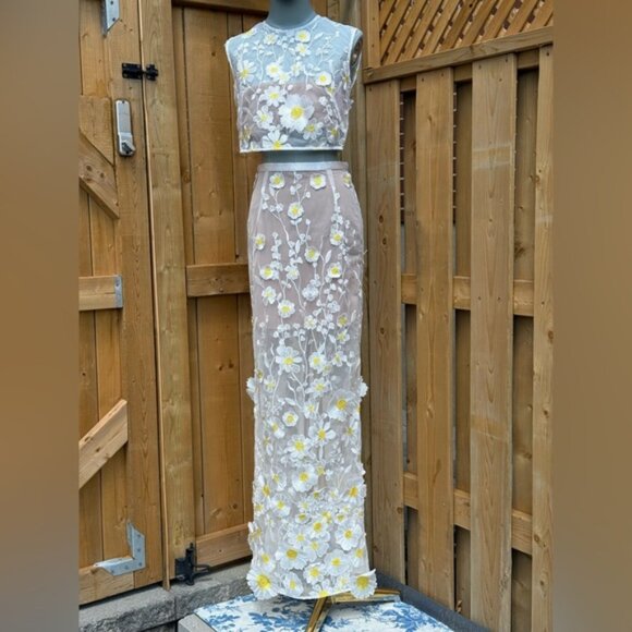 🆕 BRONX & BANCO 🧿 NWOT Jasmine White Multi Two Piece Set, Sz S / US 4 - Picture 4 of 16